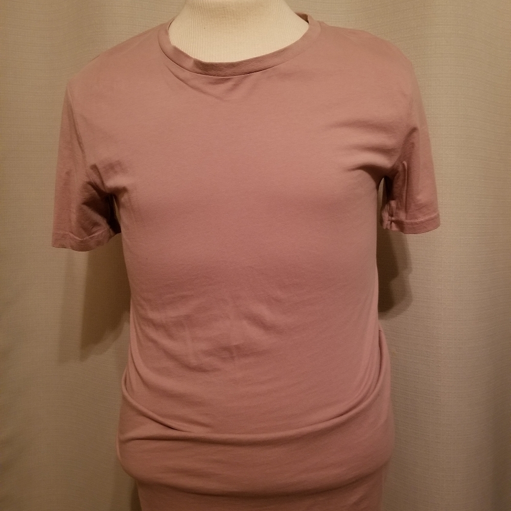 H&m  cream Pink  long tee small